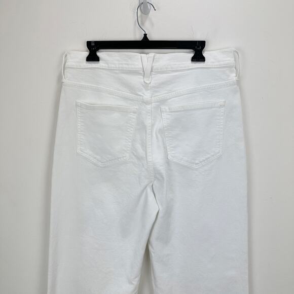 J.Crew Slim Wide Leg Jean White High Waisted Classic Stretch Denim US 31 NWT - Picture 13 of 14